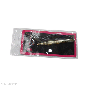 China factory gold plating stainless steel eyebrow tweezers
