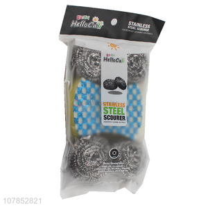 Hot selling household kitchen stainless steel wire scourer set