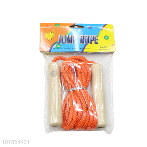 Factory direct sale adults kids training jump rope skipping rope with wooden handle
