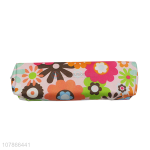 Low price flower pattern polyester stationery pencil bag