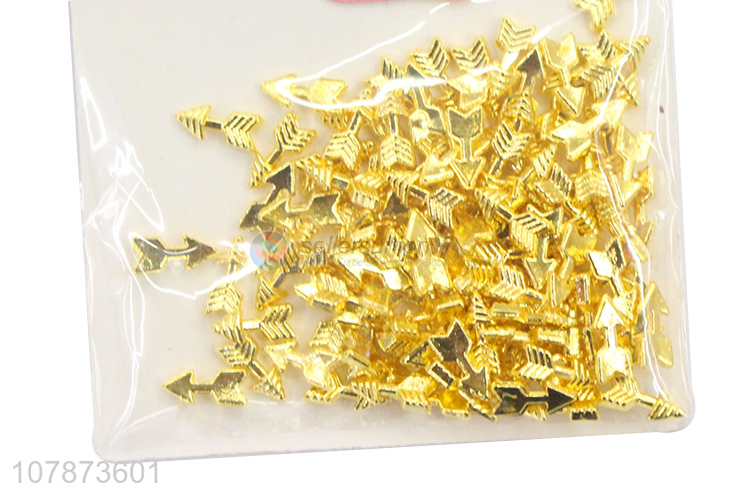 Good quality golden nail art jewelry for ladies DIY nail art decoration