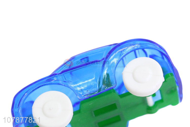 Hot sale transparent toy plastic pull back car toy 