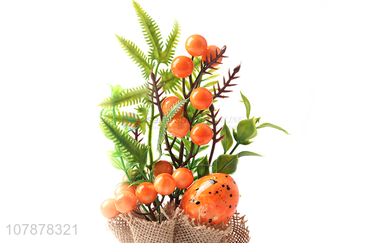 Hot selling Easter decoration artificial plant with foam eggs