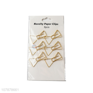 China products hollowed metal bowknot shape paper clips bookmarks