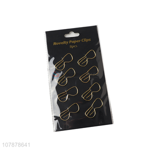 Good quality novelty sunglass shape paper clips student bookmarks