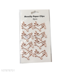 Good sale novelty bookmarks metal wire deer shape paper clips