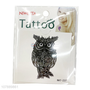 Hot Sale Owl Pattern Body Art Tattoo Sticker For Arm And Waist