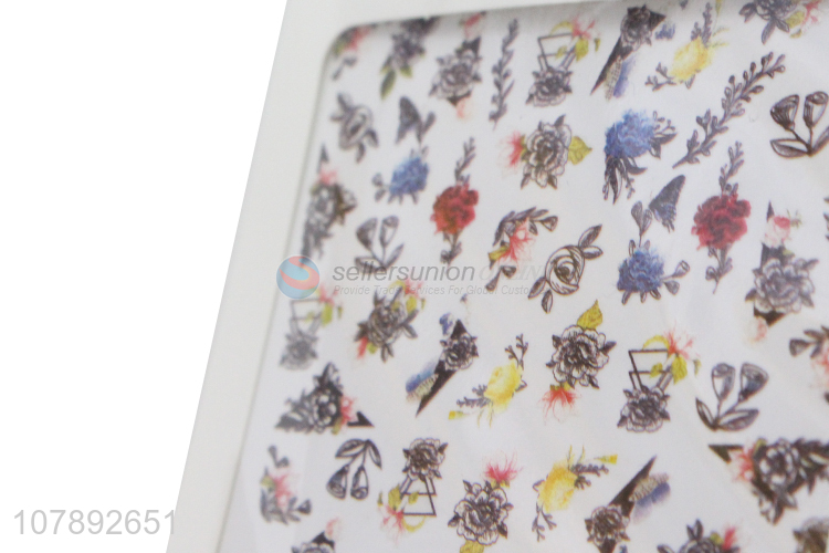 Popular products flower pattern lady nail decoration nail stickers