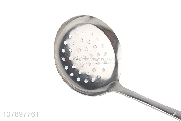 Good wholesale price silver stainless steel long handle colander