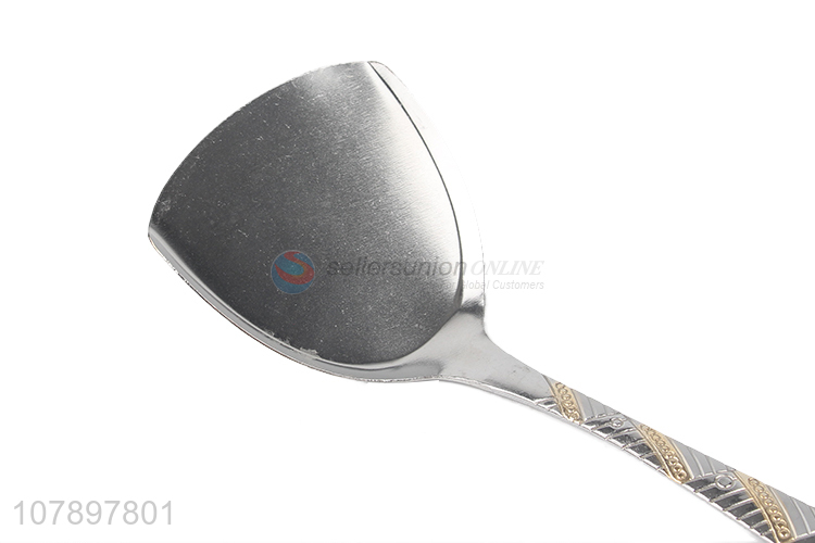 New arrival silver long handle stainless steel cooking shovel