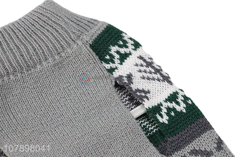 China products pet dog clothes jacquard knitting dog Christmas sweater