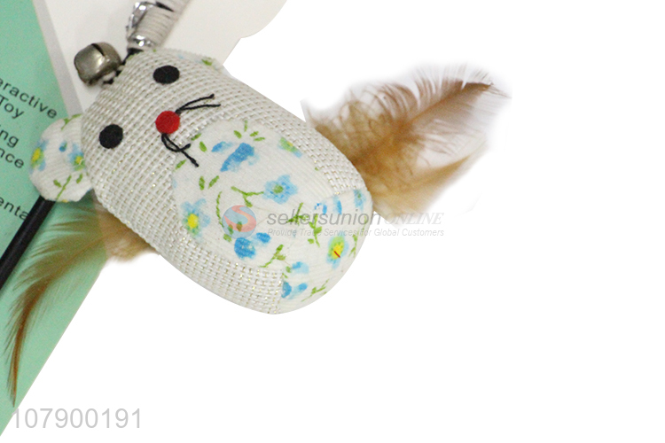 Wholesale Interactive Cat Teaser Wand Toy With Cute Simulation Mouse