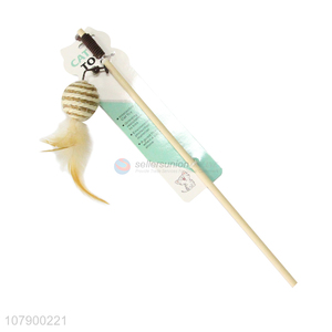 Good Sale Interactive Cat Teaser Wand Toy With Feather