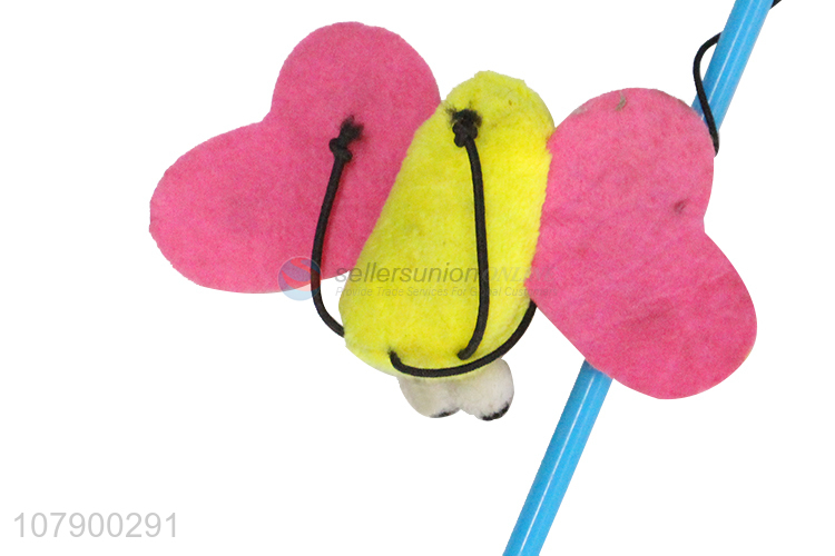 Cute Butterfly Interactive Cat Teaser Wand Toy Cat Stick Cat Toy