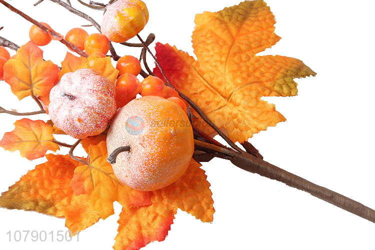 New product autumn harvest artificial pumpkins fall leaves home decoration