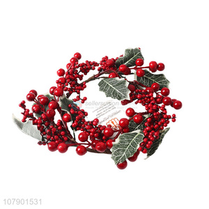 Factory price decorative christmas style berry wreath for sale