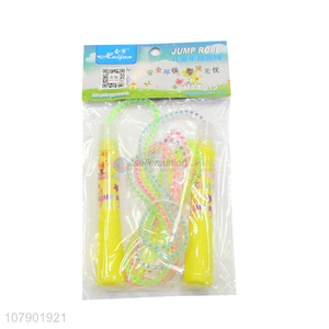 New product cartoon colorful crystal children skipping rope kids jump rope