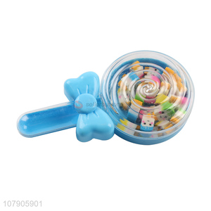 Hot Sale Cartoon Lollipop Mini Cartoon Eraser For Students