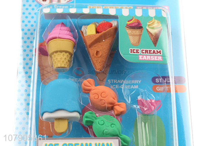 New Arrival Ice Cream Van Series Eraser Creative Stationery For Kids