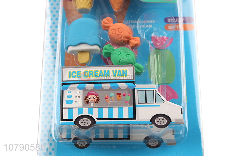 New Arrival Ice Cream Van Series Eraser Creative Stationery For Kids