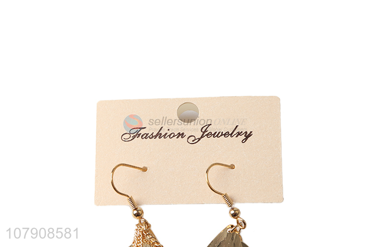 Hot products gold multilayer pendant tassel earrings for jewelry