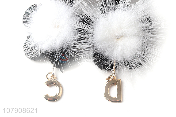 Wholesale from china fuzzy pendant earrings for women jewelry