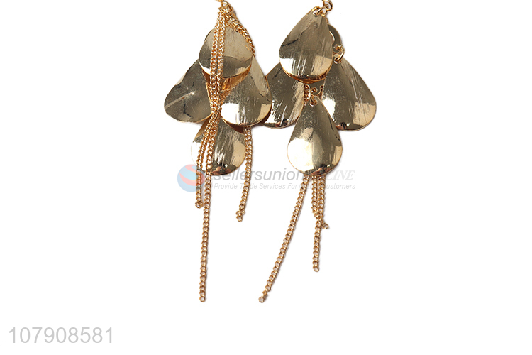 Hot products gold multilayer pendant tassel earrings for jewelry
