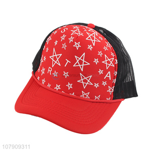 Top selling star pattern summer outdoor baseball cup sports hat