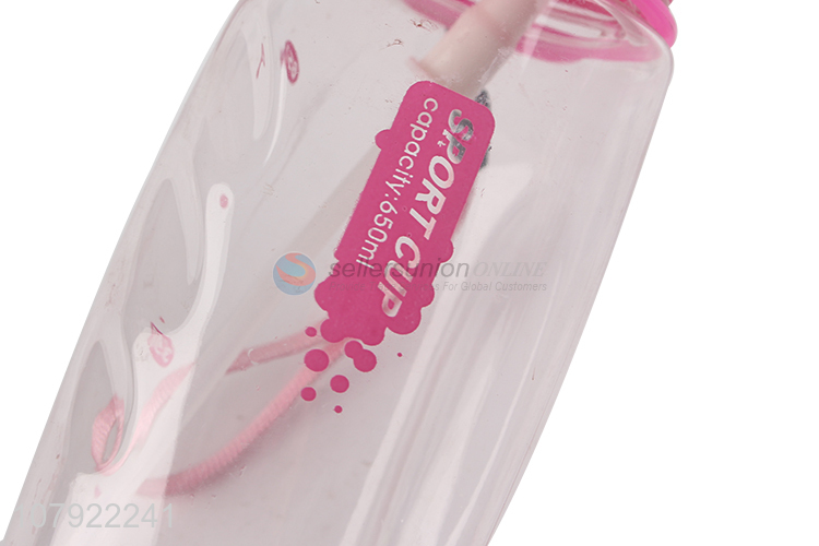 Hot sale pink leak-proof portable large capacity sports bottle