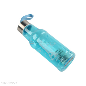 High quality blue fitness portable plastic water bottle