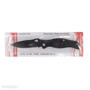 Hot selling black stainless steel universal folding fruit knife