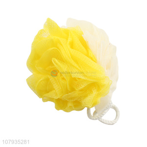 China products yellow soft skin cleaning bath ball for shower