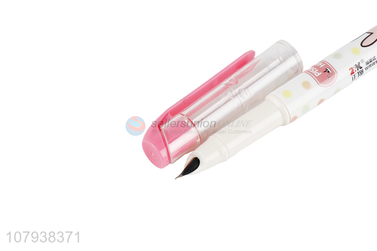 Good quality simple plastic writing pen with ink sac for students