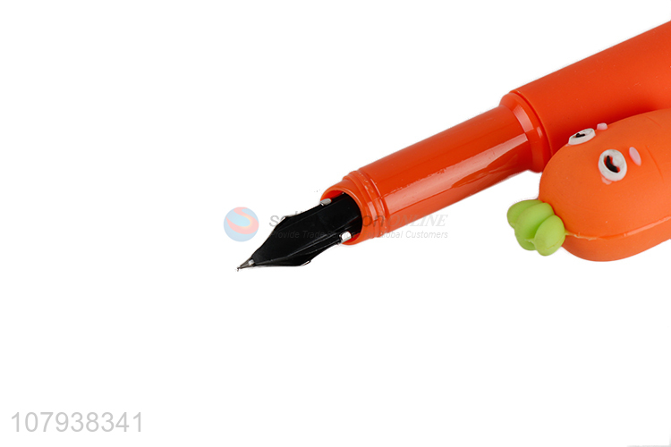 China export orange plastic pen creative writing pen for student