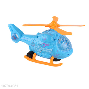 New arrival blue toy airplane creative music universal airplane