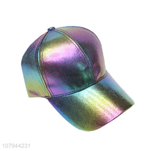 Popular products multicolor fashion pu peaked cap hat with cheap price