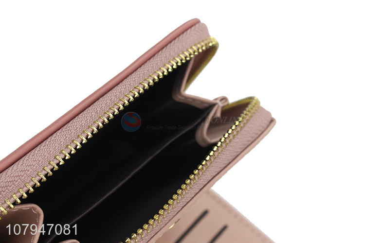 Most popular durable fashion lady zipper wallet with tassel