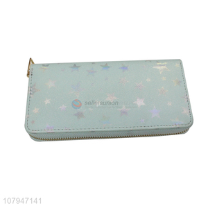 Popular products star pattern portable zipper wallet for sale