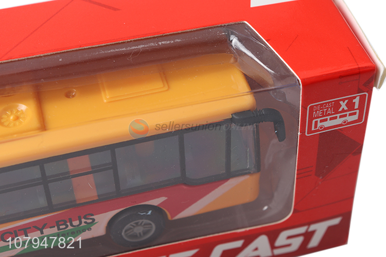 Wholesale Pull Back Vehicle Plastic Bus Model Toy Car