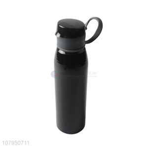 High quality black aluminum portable sports water bottle