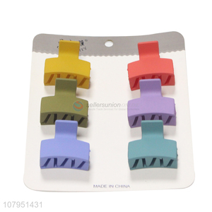 Top selling multicolor plastic non-slip daily use hair claw clips