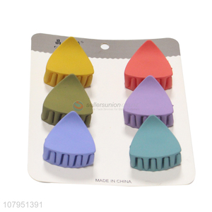 Wholesale cheap price 6pieces plastic women fashion hair claw clips