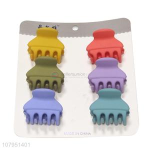 Most popular plastic colourful hollow hair claw clips for hair accessories