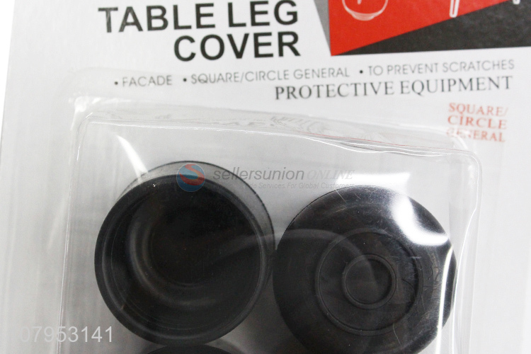 Good Sale Floor Protection Black Non Slip Chair Table Leg Cover