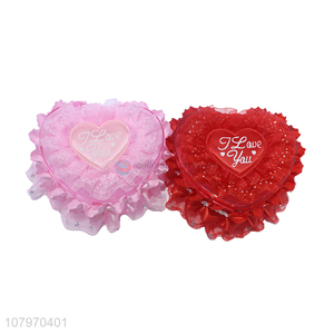 New arrival heart shape clear plastic jewelry box wedding candy box