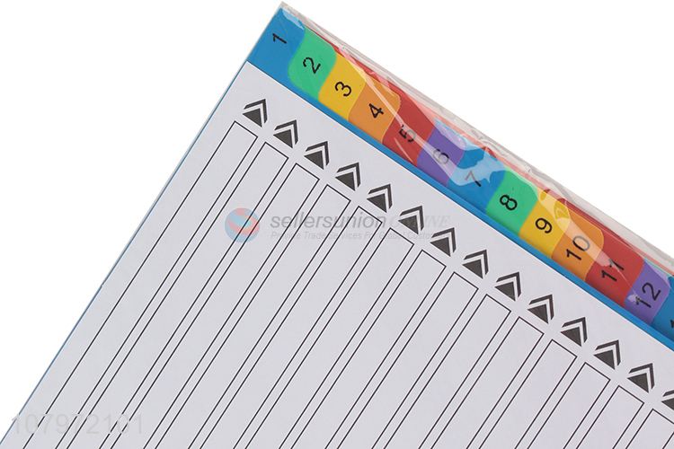 Good selling paper color file index dividers for school and office