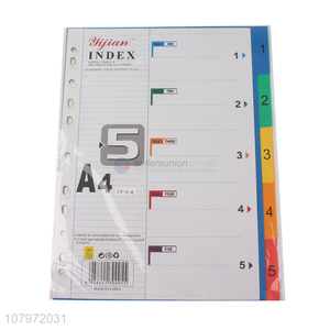 Hot products school office color index paper dividers for sale