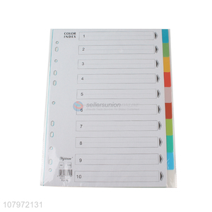 Yiwu wholesale durable color paper index divider file divider