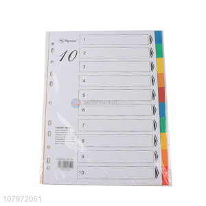New arrival school office supplies paper color index dividers wholesale