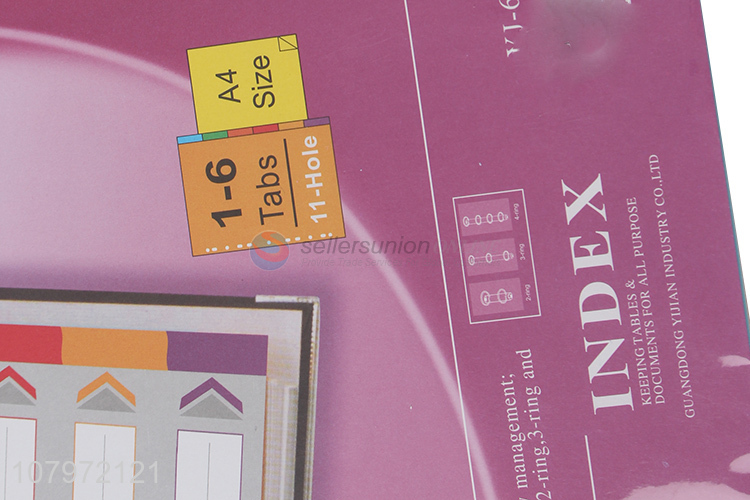 Online wholesale paper color subject divider index divider for sale